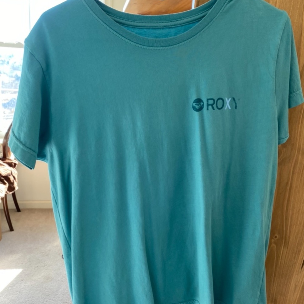 Roxy - Womens Teal Medium Short Sleeve Tee - Barely Worn